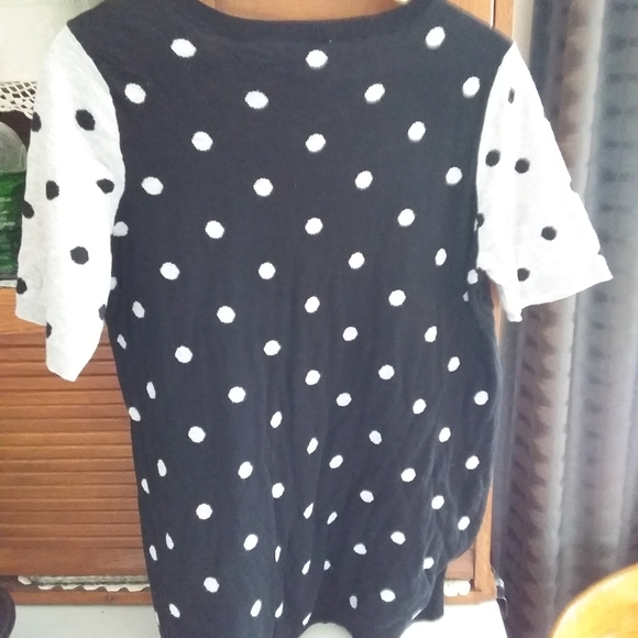 Polka dot knit top 1x - Picture 3 of 6
